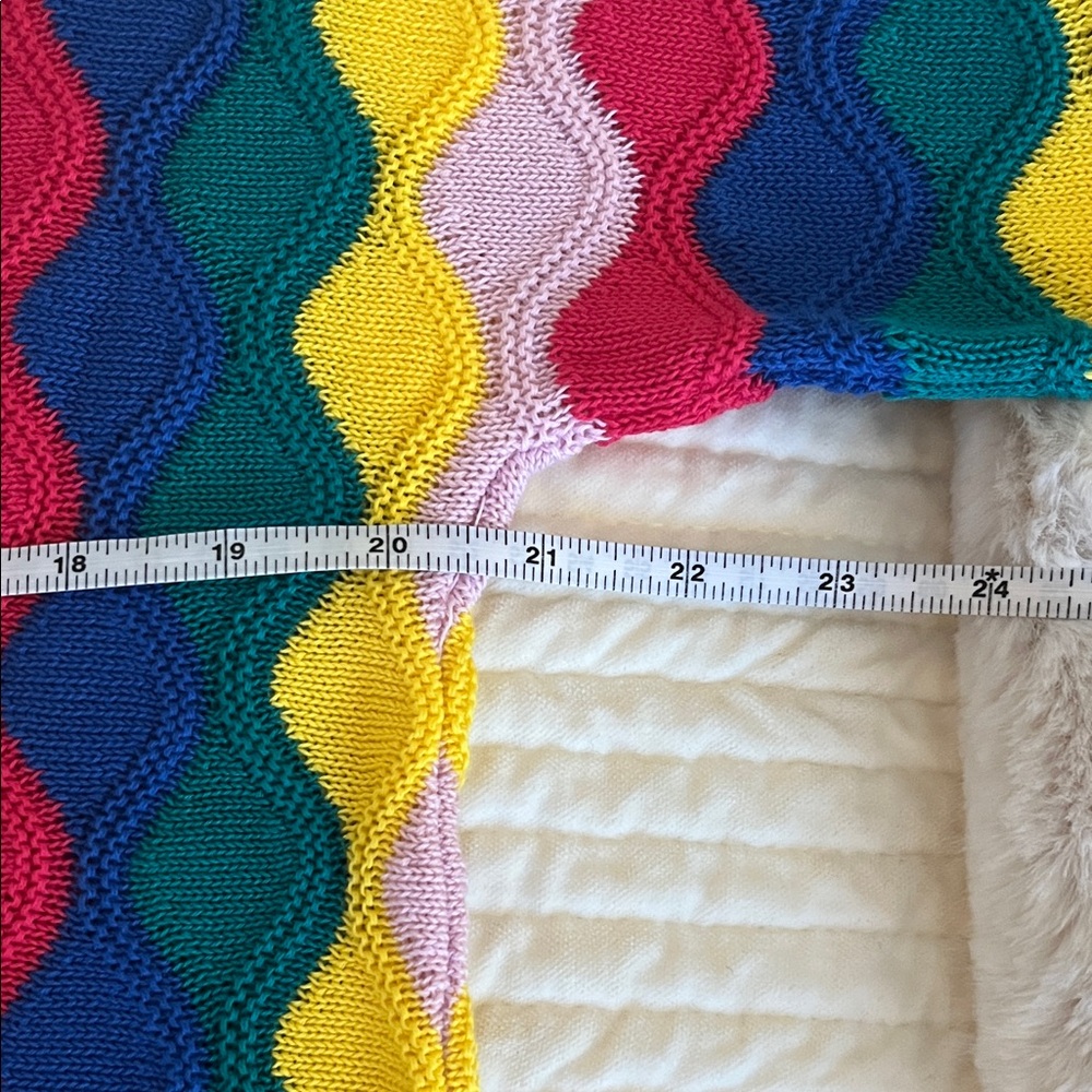 United Colors Of Benetton Multicolour Wavy Sweater Brand New XS/S - Picture 6 of 10